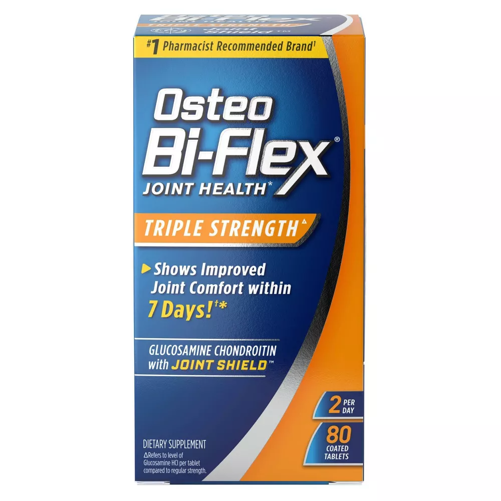 Osteo Bi-Flex Glucosamine Chondroitin Triple Strength Caplets, By Sundown - 80 Each
